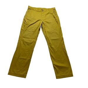 Basin and Range Mens 36x32 Mustard Yellow Cotton Nylon Straight Leg Utility